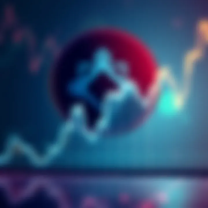 Cardano logo with a graph showing a steep decline, representing falling value despite high market cap.