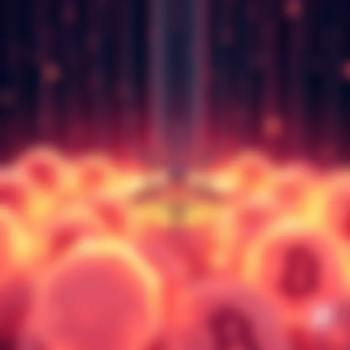 A digital representation of Cardano's Leios Testnet, highlighting scalability, security, and decentralization with vibrant graphics and blockchain elements.