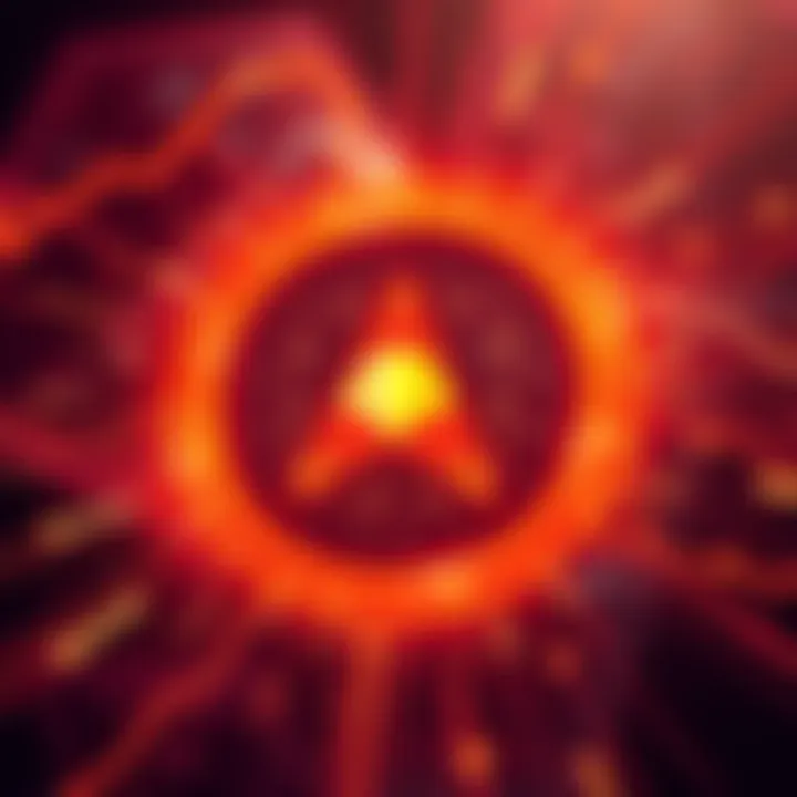 Graphic showing the Cardano logo with progress bars and update icons around it