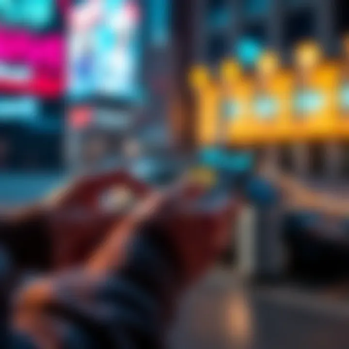 A person using a smartphone to cash out cryptocurrency while keeping their identity private