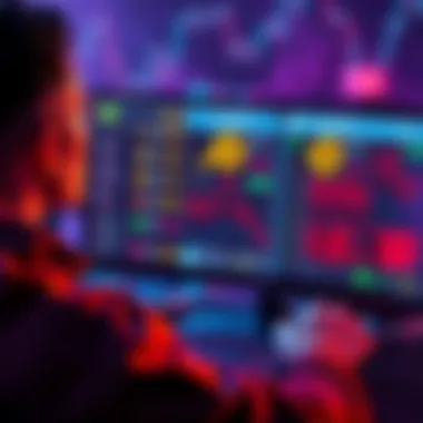 A person considering cashing out Tron cryptocurrency to buy 30th Anniversary ETB boxes, with a computer screen showing cryptocurrency values and ETB boxes in the background.