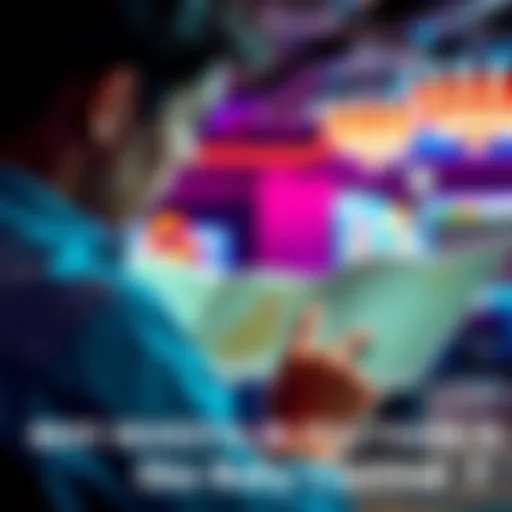 A person looking at a map with a casino blueprint, symbolizing investment opportunities in Polygon