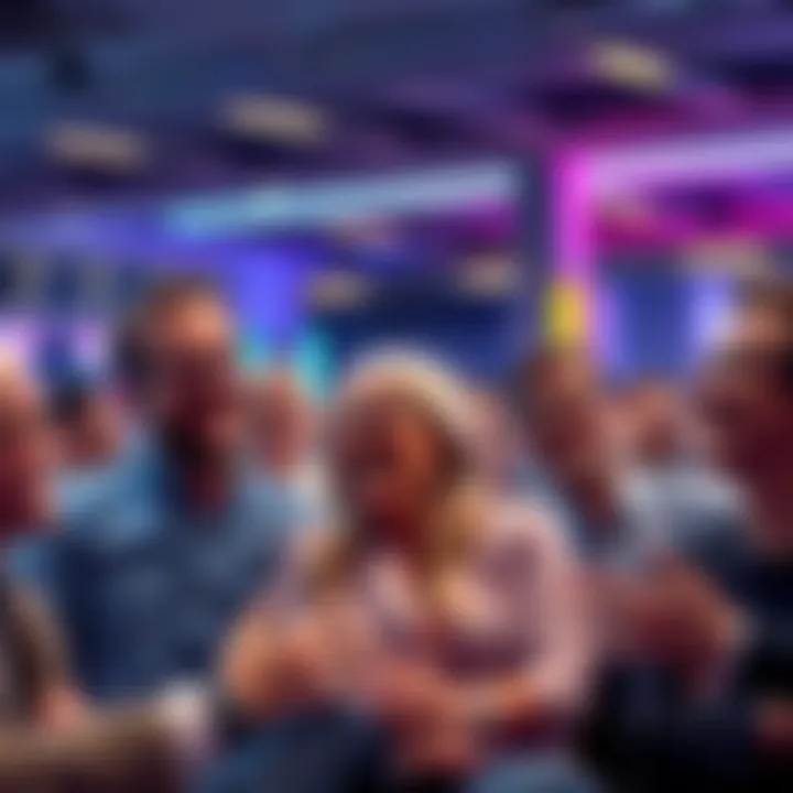 A group of people laughing and discussing the 0.05 Pi validation in a lively forum setting