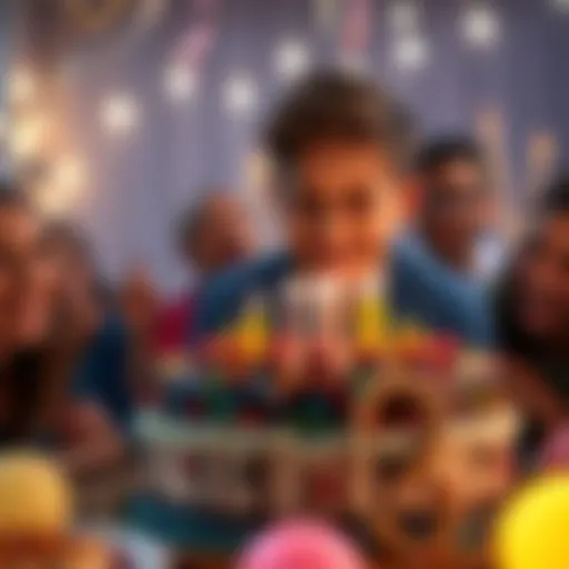 Celebrating 23rd Birthday A young person smiles while blowing out candles on a birthday cake surrounded by friends and decorations, symbolizing resilience and joy.