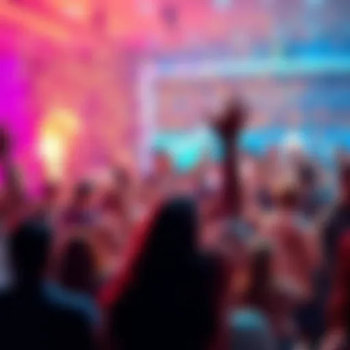People gathering in a vibrant atmosphere, celebrating new beginnings with excitement and energy.