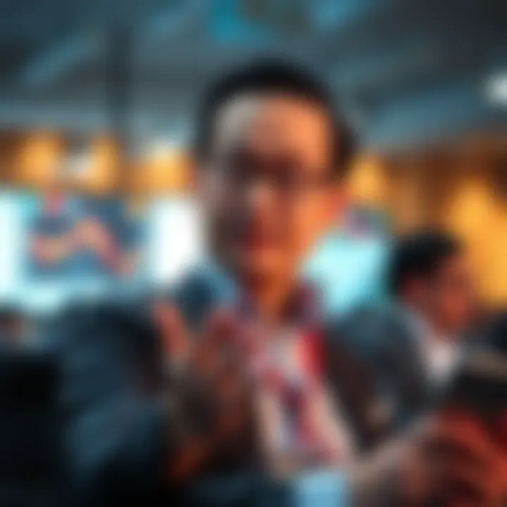 CEO Phong Le discussing Bitcoin strategy CEO Phong Le talks about the shift in Bitcoin selling strategy during a conference