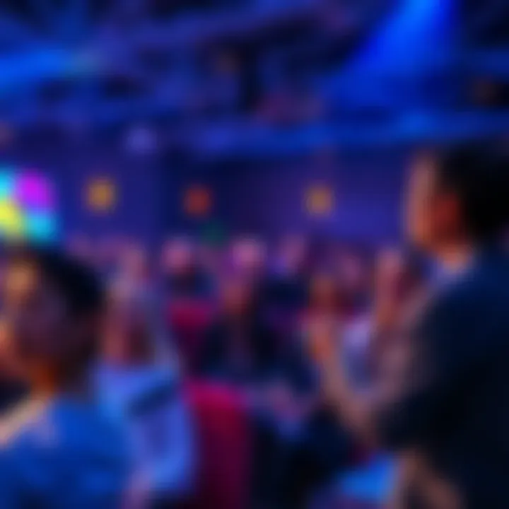 Cfan Speech Highlights A speaker at Cfan addressing the audience with passion, while attendees listen intently with expressions of engagement.