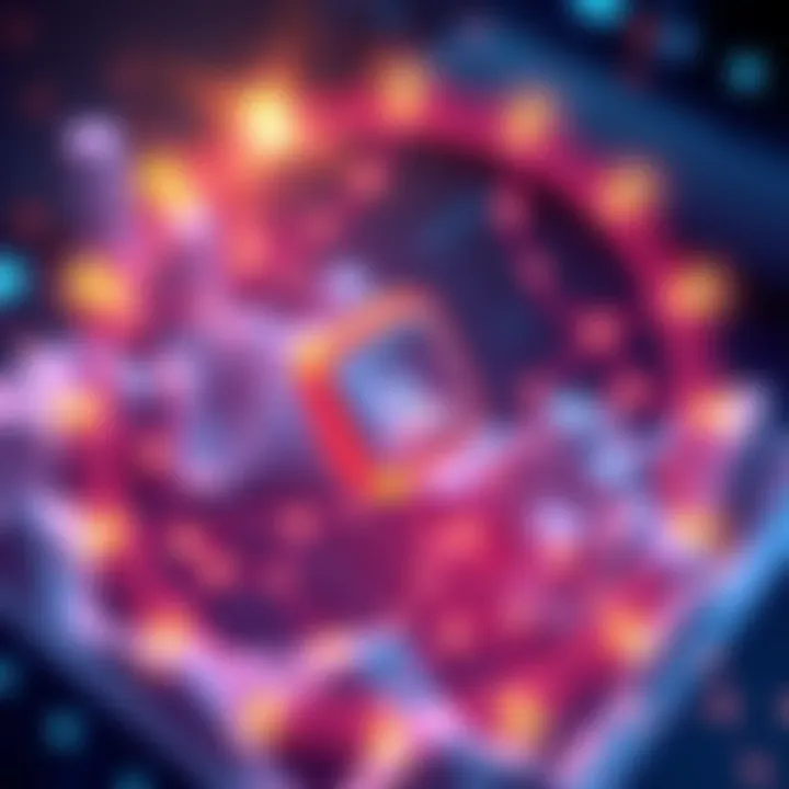 Illustration showing Chainlink's integration of accurate data into smart contracts, emphasizing its role in enhancing decentralized applications.