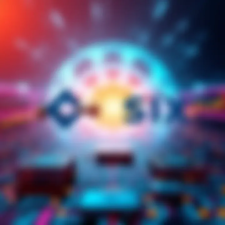 Chainlink and SIX Group logos with a background representing blockchain technology and financial data integration