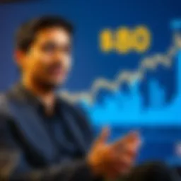 Chamath Palihapitiya speaking about Bitcoin's early price of $80 in 2013, with a graph showing Bitcoin growth in the background