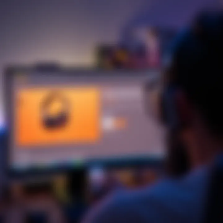 A person looking at a set of headphones on a computer screen showing a changed product listing