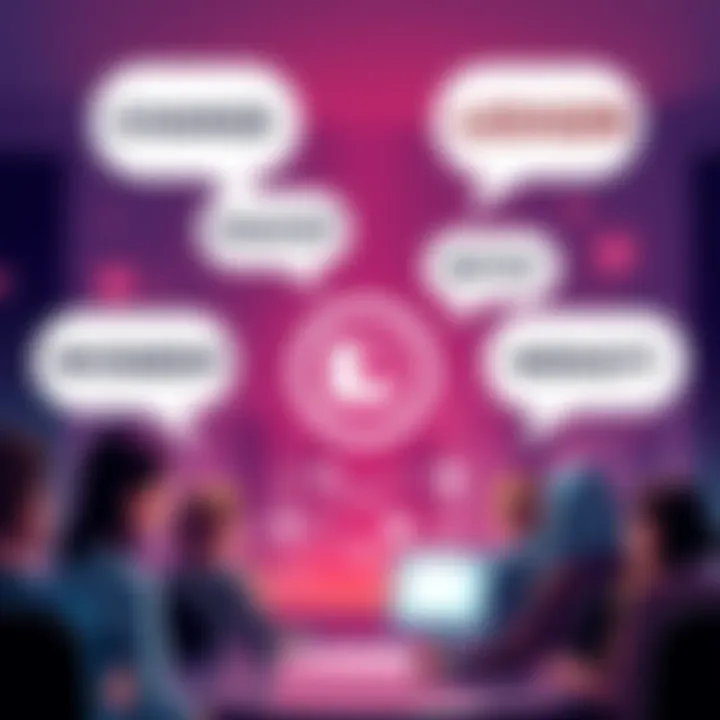 Graphic showing people discussing Changelly's role in Ledger Live with speech bubbles and a wallet icon