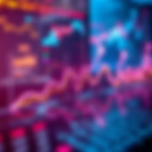 A graph illustrating fluctuating trends with arrows indicating changes, representing the evolution of technology and contexts.