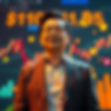 Changpeng Zhao, known as CZ, standing confidently with a backdrop of financial charts and bullish market symbols, representing his $110 billion net worth.