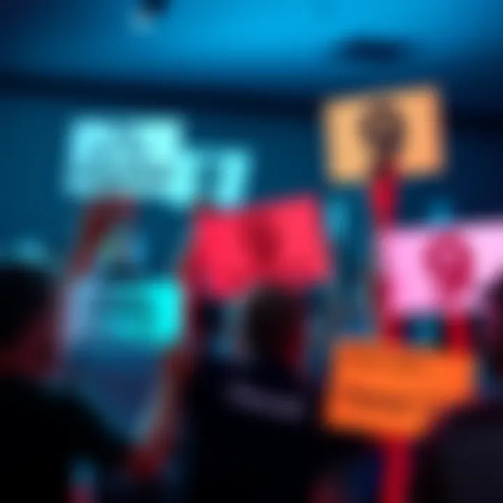 A group of viewers holding up signs demanding a new casting director for Channel 9 to ensure experienced actors.