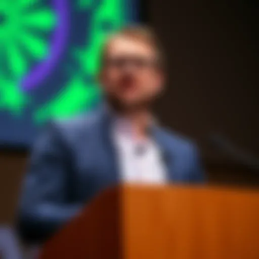 Charles Hoskinson speaks at a conference about Cardano's future