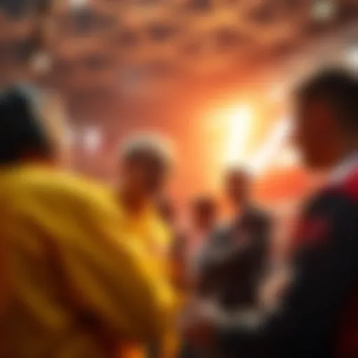 Participants discussing allegations of cheating in a competitive event