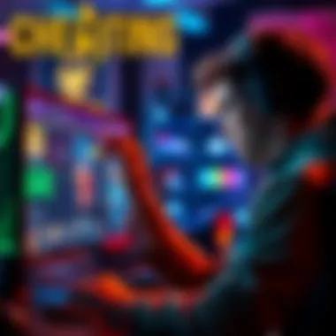 Cheating in Ranked Matches A gamer showing frustration at a computer screen while playing a ranked match, highlighting the issue of cheating in online gaming.
