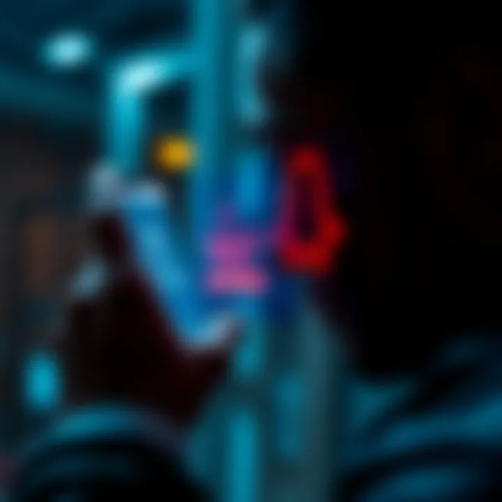 A person examining a firmware update notification on a smartphone screen to ensure its validity