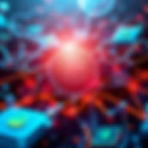 Visual representation of Chia blockchain with security features and StarLink connection