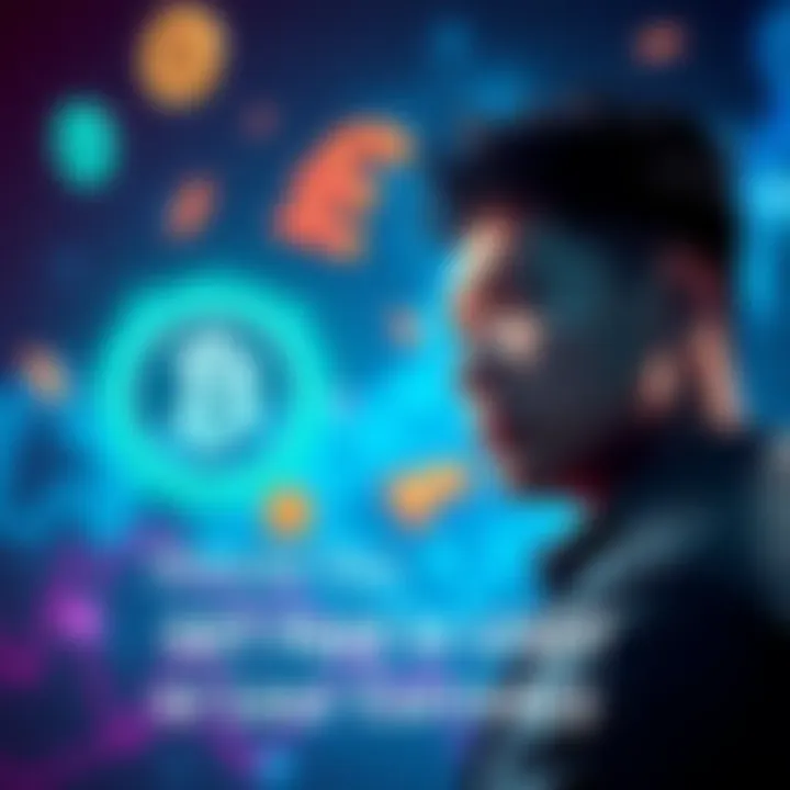 A person contemplating whether to be paid in USDT or local currency, with currency symbols showing both options