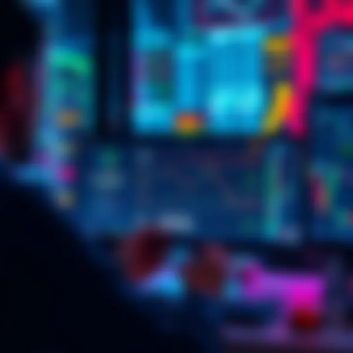 A trader examines different exchange options on a computer screen, focusing on transparency and risk management tools.