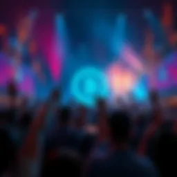 People celebrating Circle's successful IPO with charts showing a significant rise and a market cap of $17 billion.