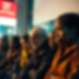 A group of low-income individuals looking concerned while discussing financial opportunities