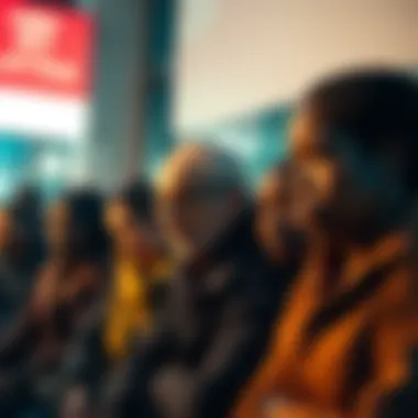 A group of low-income individuals looking concerned while discussing financial opportunities