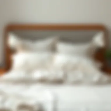 A neatly made bed featuring crisp, clean sheets, symbolizing cleanliness and order.