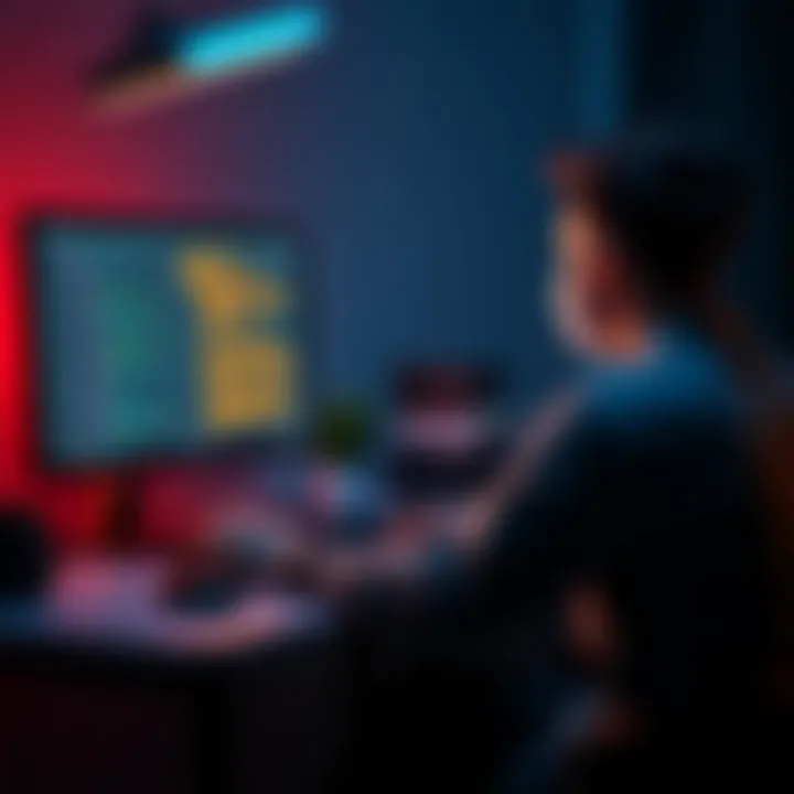 A person sitting at a computer with code on the screen, trying to recover their MetaMask seed phrase after it was translated into Czech.
