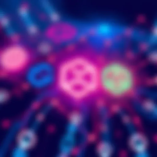 Illustration showing Clipper logo connecting QNT and Chainlink logos with blockchain chains in the background.