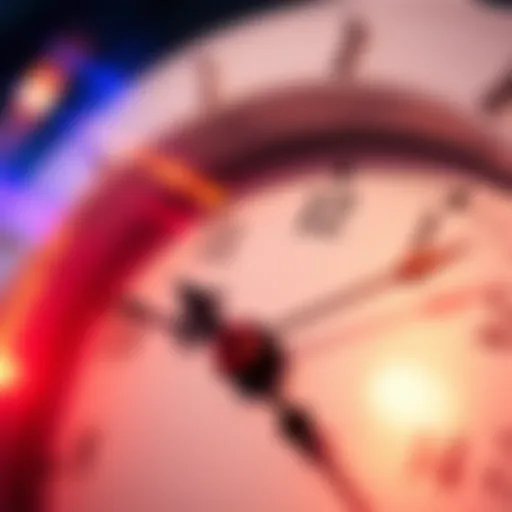 A close-up of a clock with its hands appearing blurred, symbolizing the fast passage of time.