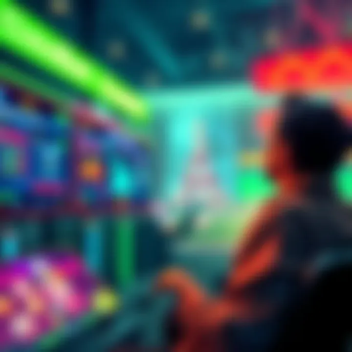 A person enjoying a seamless betting experience on Cloudbet with vibrant graphics and exciting game displays.