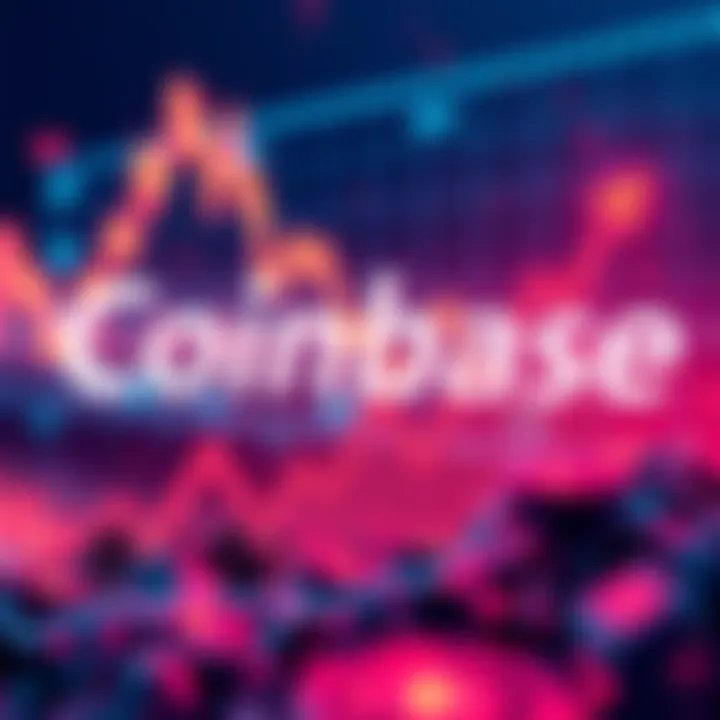 Graph showing Coinbase's significant financial loss with sharp decline