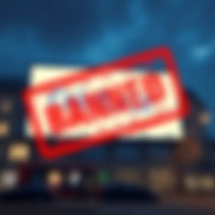 A billboard displaying a Coinbase advertisement that has a red 'banned' stamp over it, symbolizing the recent ban in the UK.