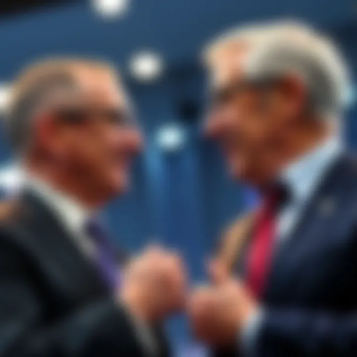 Brian Armstrong, CEO of Coinbase, and François Villeroy de Galhau, Central Bank Governor of France, engage in a heated discussion at Davos about Bitcoin's independence