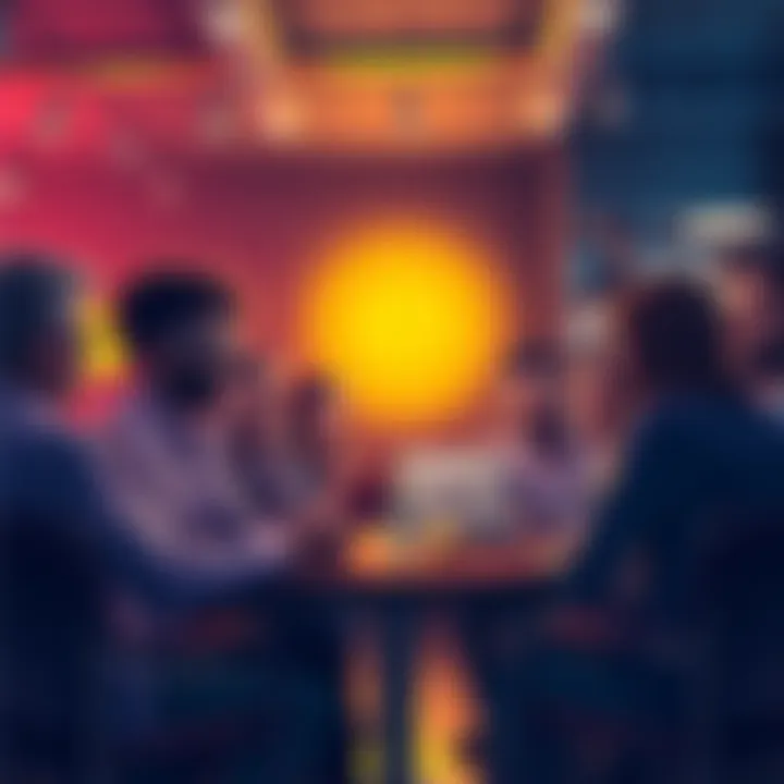A group of people discussing cryptocurrency in an informal setting, sharing insights and experiences