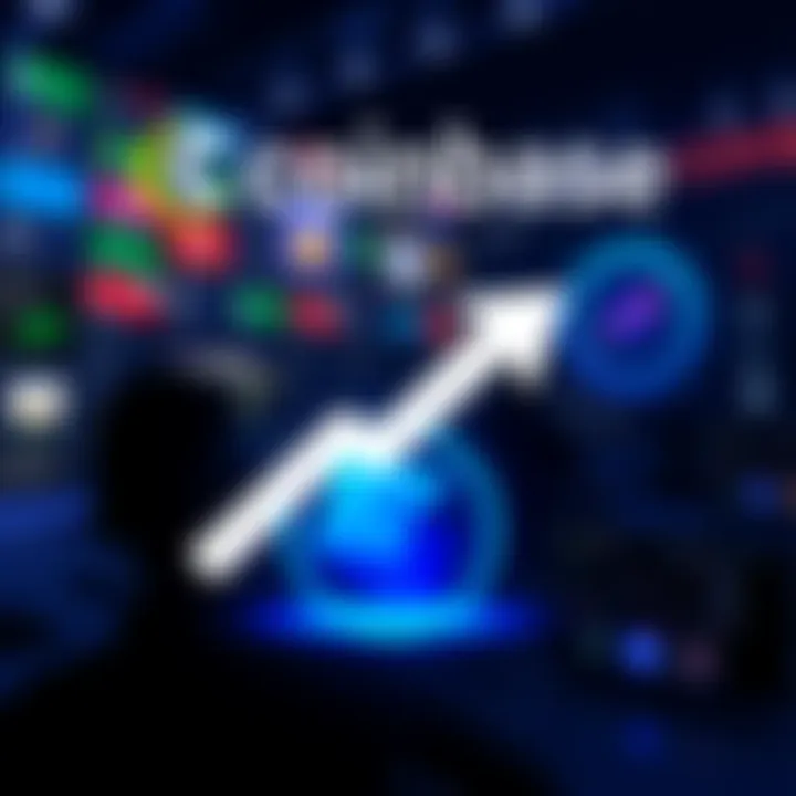 Graphic showing Coinbase logo with a downward arrow and KAS logo representing the suspension of KAS perpetual futures trading.