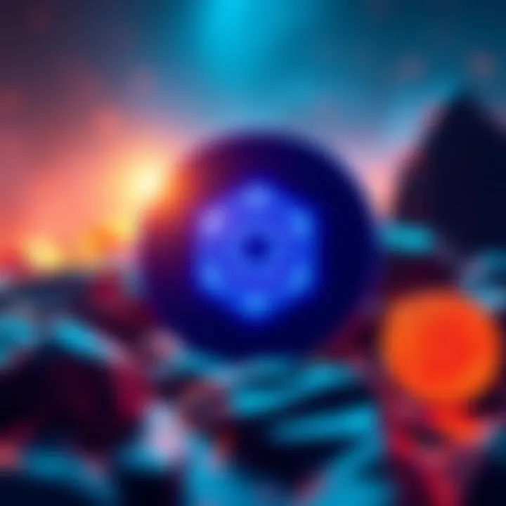 Graphic showing Coinbase logo with Cardano (ADA) symbol and lending options illustration