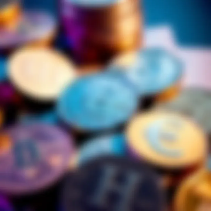 Coins and Currency Exchange A close-up of a few coins with a dollar sign and euro sign, illustrating currency exchange options for small amounts.
