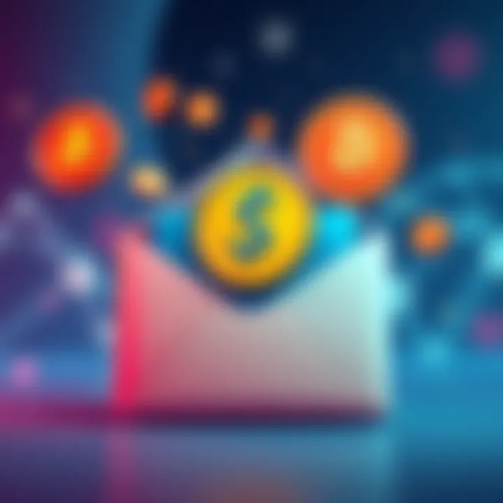 Conceptual illustration of confusion regarding unsolicited emails from Coinspot, featuring a digital envelope and crypto symbols