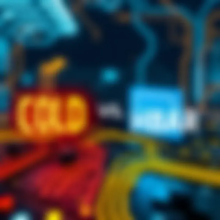 A visual comparison between COLD and HBAR technologies in the IoT sector, showcasing their unique features and use cases.