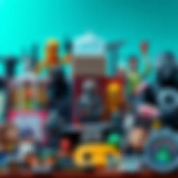 A display of different collectible items including toys, cards, and digital assets, showcasing the diverse range appealing to collectors.