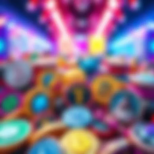 A vibrant display of various random memecoin NFTs with fun designs and colors, showcasing the latest trends in digital collectibles.