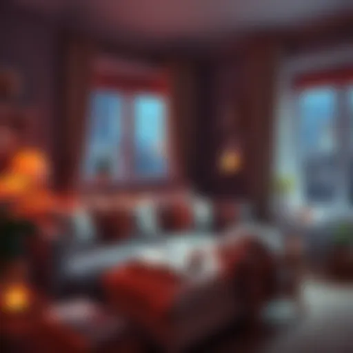 A cozy living room with a person relaxing on a sofa, enjoying a book and a cup of tea, illustrating the choice of comfort over discomfort.