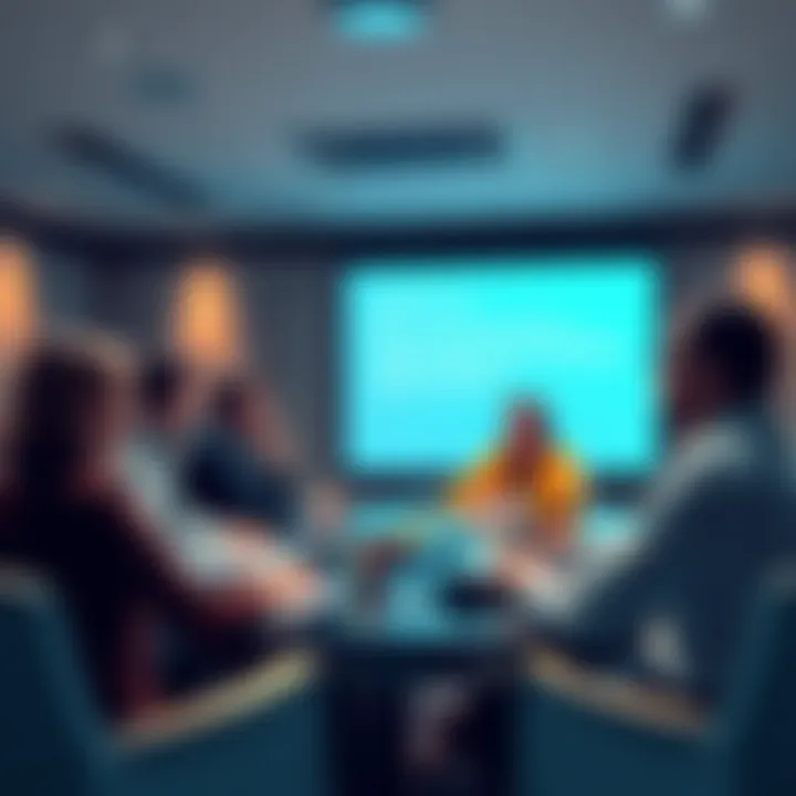 Members of the Intersect Technical Steering Committee discussing key agenda items in a conference room