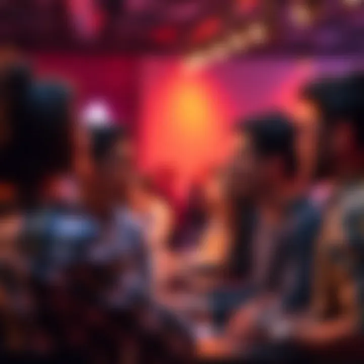 A group of people engaged in a discussion at a community event, sharing thoughts and opinions.