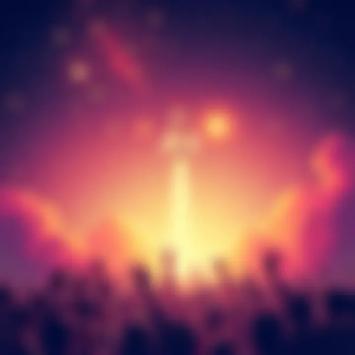 A vibrant graphic showcasing a rocket taking off with colorful stars and a joyful crowd of people cheering below, symbolizing a return and exciting journey ahead.