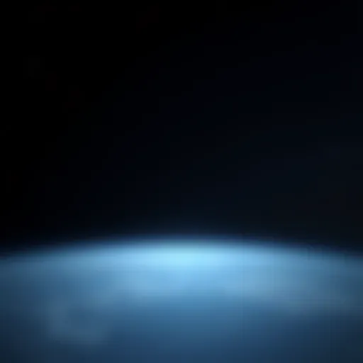 A vast dark void representing emptiness, with faint stars scattered in the background, symbolizing the idea of nothingness before existence.
